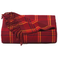 Red Bamboo Plaid Blanket